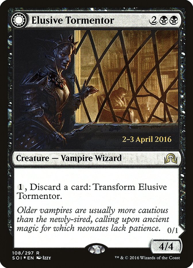Elusive Tormentor // Insidious Mist [Shadows over Innistrad Prerelease Promos] | Anubis Games and Hobby
