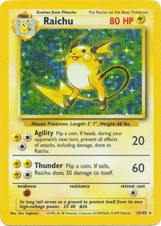 Raichu (14/102) [Base Set Unlimited] | Anubis Games and Hobby