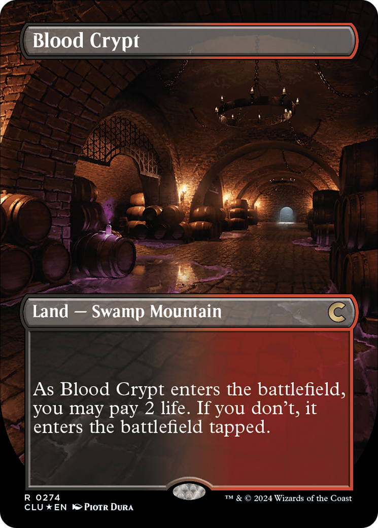 Blood Crypt (Borderless) [Ravnica: Clue Edition] | Anubis Games and Hobby