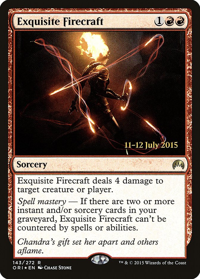 Exquisite Firecraft [Magic Origins Prerelease Promos] | Anubis Games and Hobby