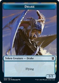 Drake // Goblin Construct Double-Sided Token [Zendikar Rising Tokens] | Anubis Games and Hobby