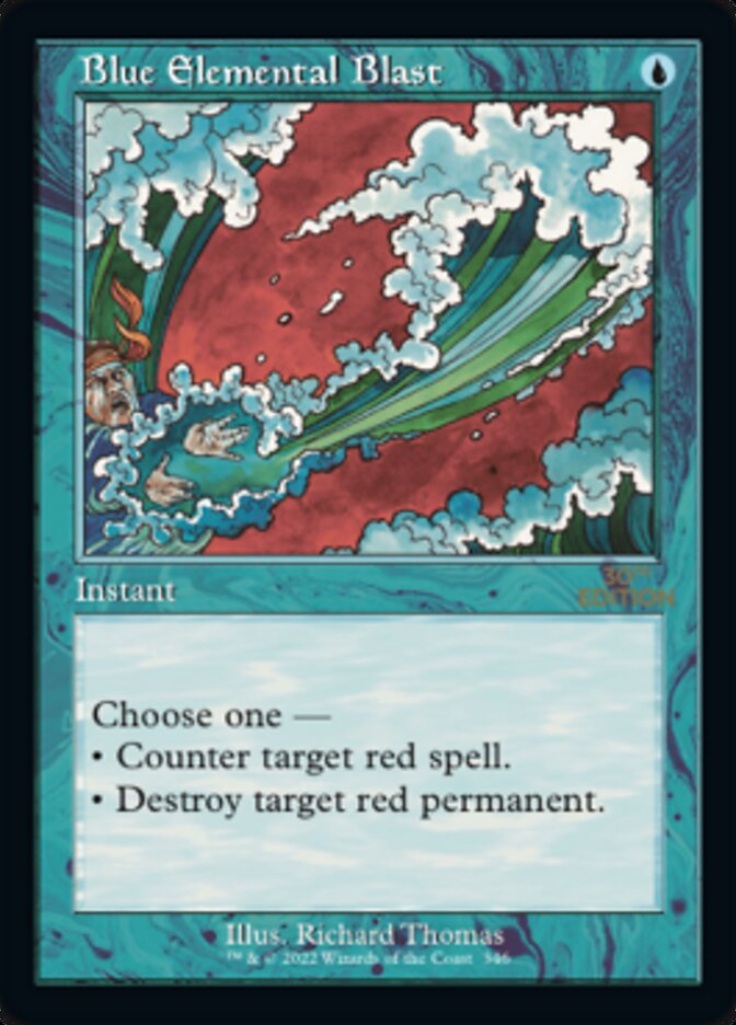 Blue Elemental Blast (Retro) [30th Anniversary Edition] | Anubis Games and Hobby
