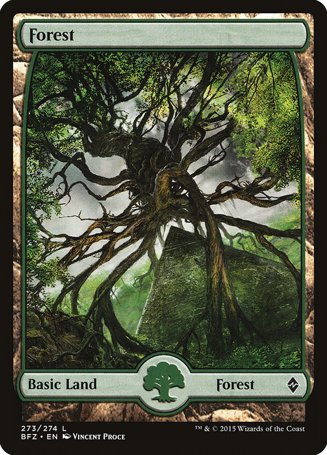 Forest (273) (Full Art) [Battle for Zendikar] | Anubis Games and Hobby