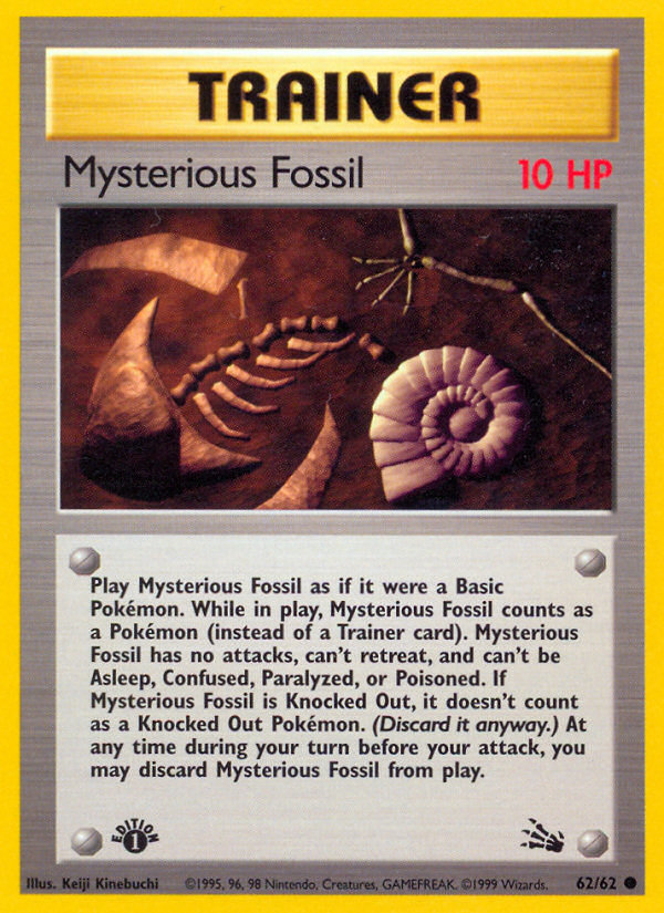 Mysterious Fossil (62/62) [Fossil 1st Edition] | Anubis Games and Hobby