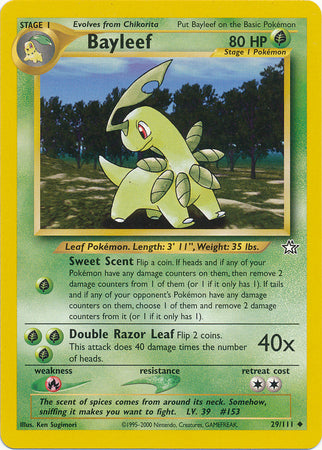 Bayleef (29/111) [Neo Genesis Unlimited] | Anubis Games and Hobby