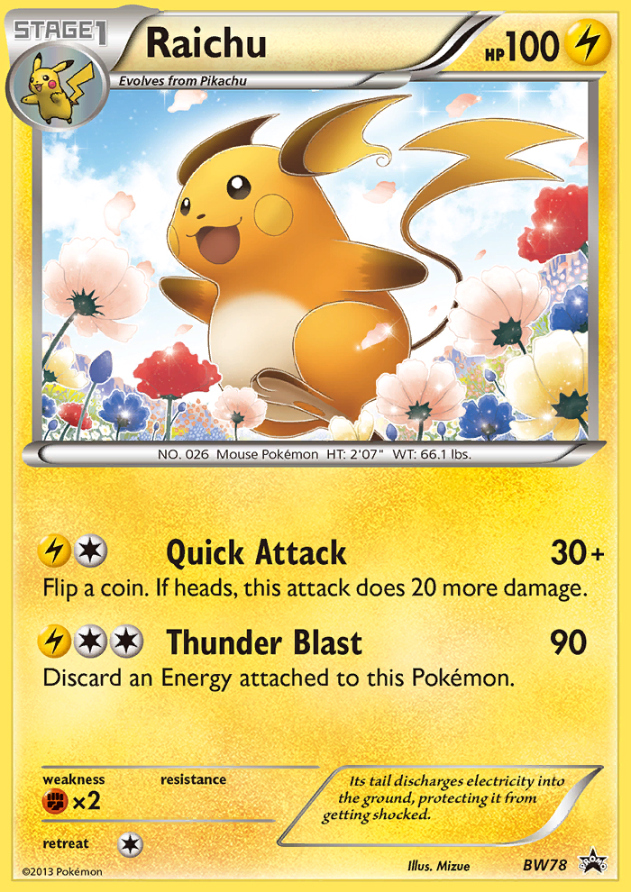 Raichu (BW78) [Black & White: Black Star Promos] | Anubis Games and Hobby