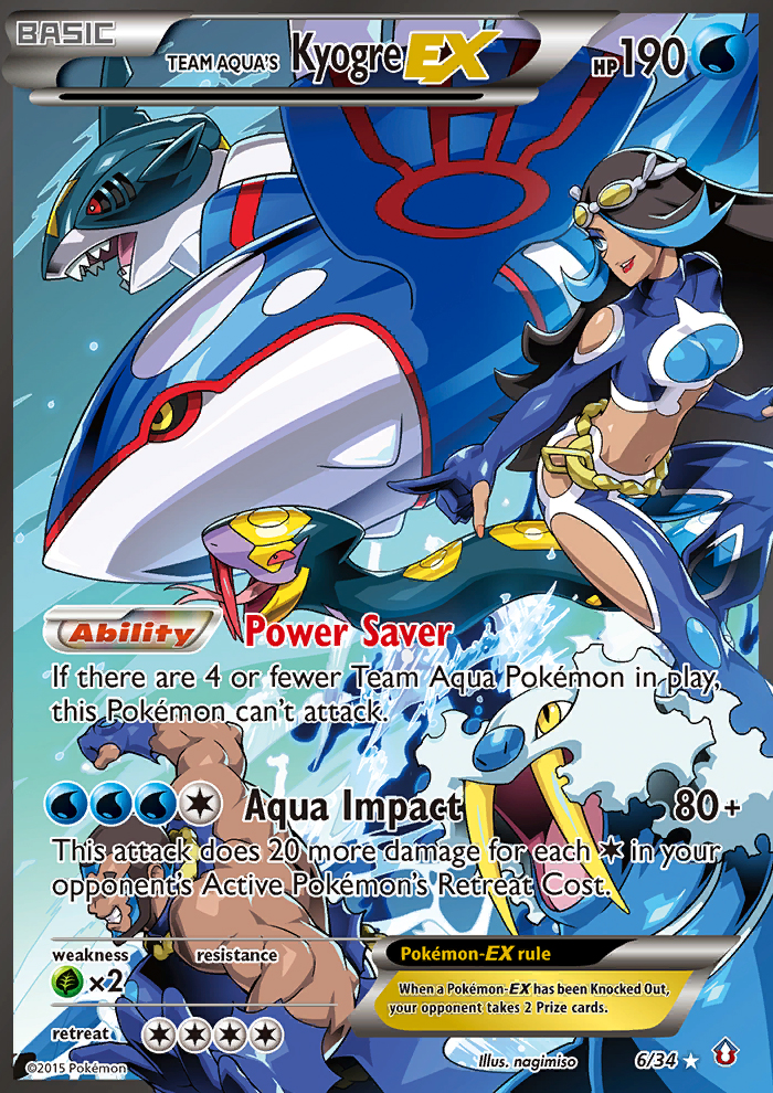 Team Aqua's Kyogre EX (6/34) [XY: Double Crisis] | Anubis Games and Hobby