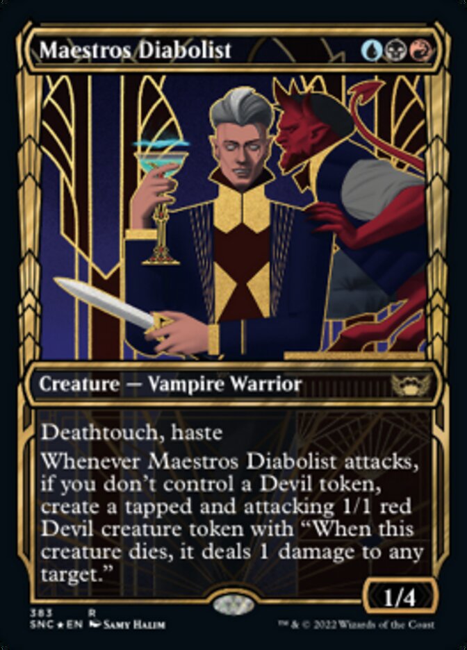 Maestros Diabolist (Showcase Golden Age Gilded Foil) [Streets of New Capenna] | Anubis Games and Hobby