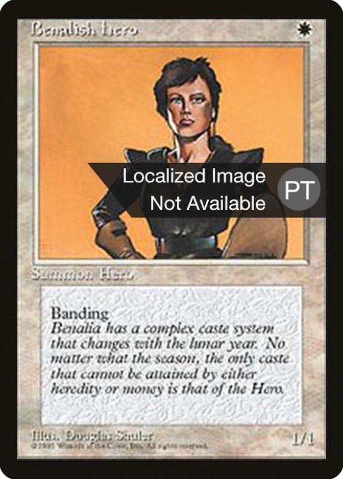 Benalish Hero [Fourth Edition (Foreign Black Border)] | Anubis Games and Hobby