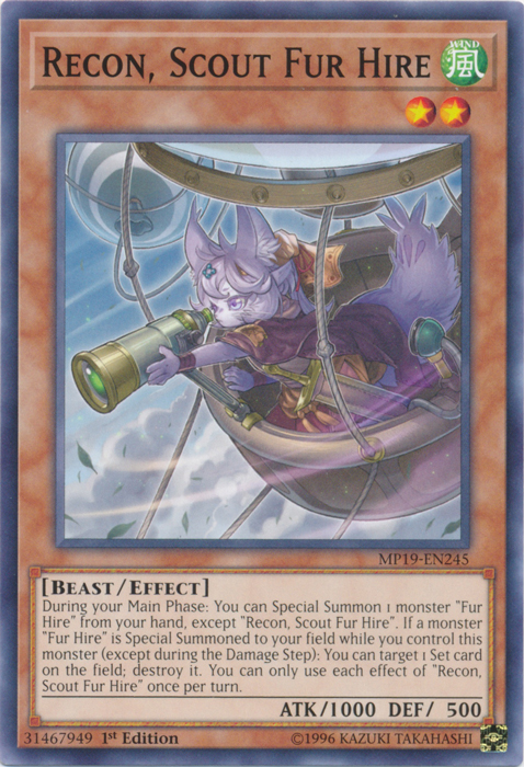 Recon, Scout Fur Hire [MP19-EN245] Common | Anubis Games and Hobby