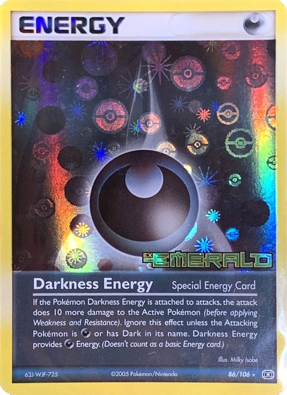 Darkness Energy (86/106) (Stamped) [EX: Emerald] | Anubis Games and Hobby