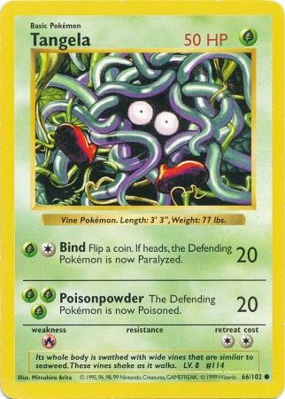 Tangela (66/102) [Base Set Shadowless Unlimited] | Anubis Games and Hobby