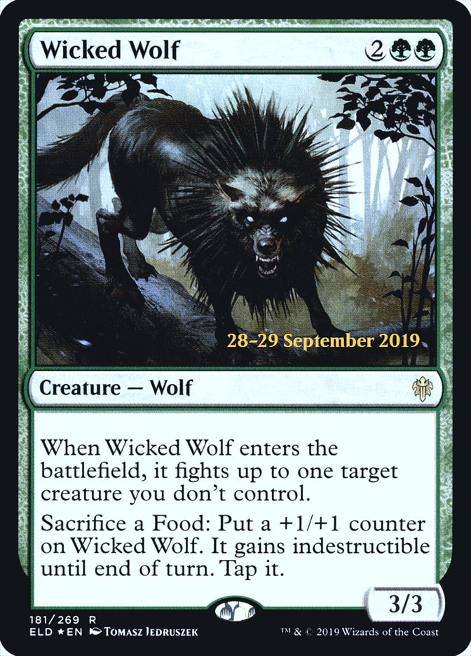 Wicked Wolf [Throne of Eldraine Prerelease Promos] | Anubis Games and Hobby