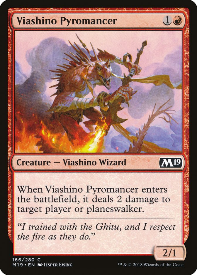 Viashino Pyromancer [Core Set 2019] | Anubis Games and Hobby