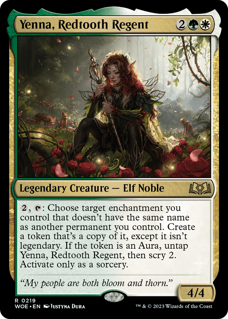 Yenna, Redtooth Regent [Wilds of Eldraine Prerelease Promos] | Anubis Games and Hobby