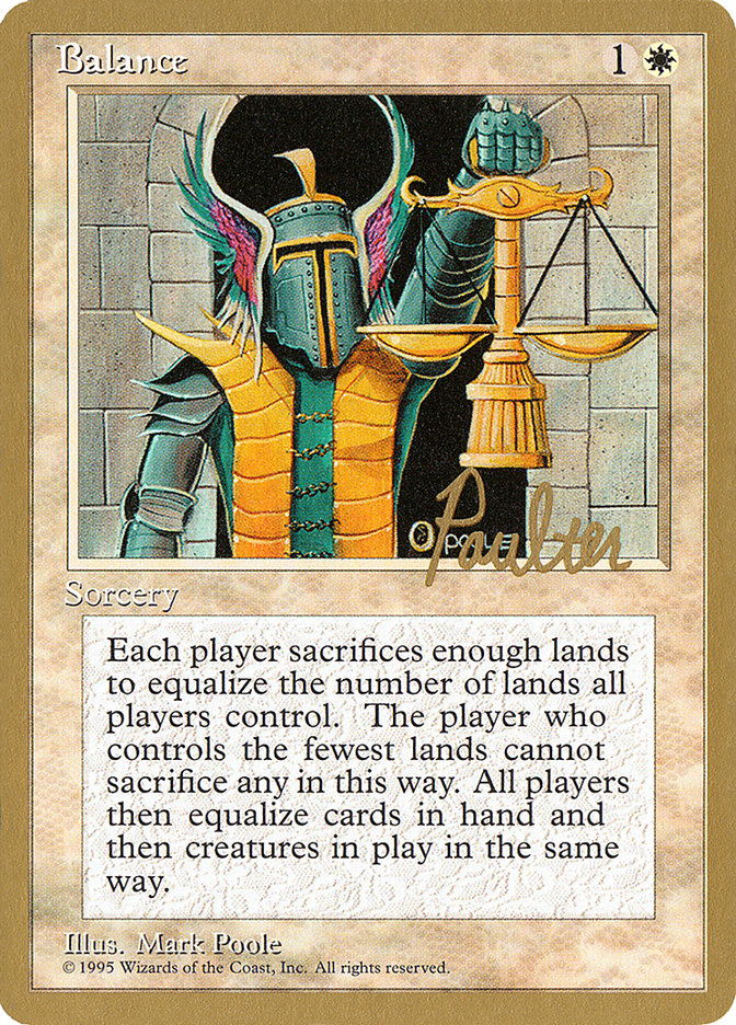 Balance (Preston Poulter) [Pro Tour Collector Set] | Anubis Games and Hobby