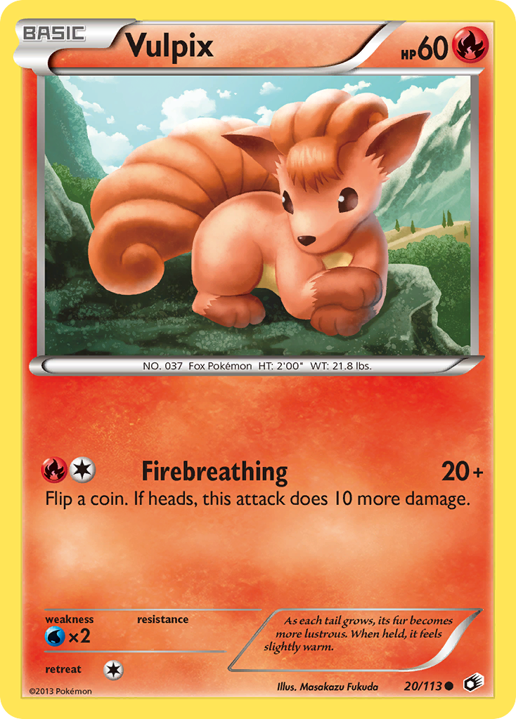 Vulpix (20/113) [Black & White: Legendary Treasures] | Anubis Games and Hobby