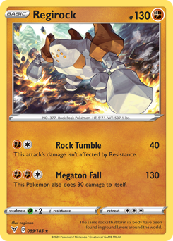 Regirock (089/185) [Sword & Shield: Vivid Voltage] | Anubis Games and Hobby