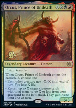 Orcus, Prince of Undeath [Dungeons & Dragons: Adventures in the Forgotten Realms Prerelease Promos] | Anubis Games and Hobby