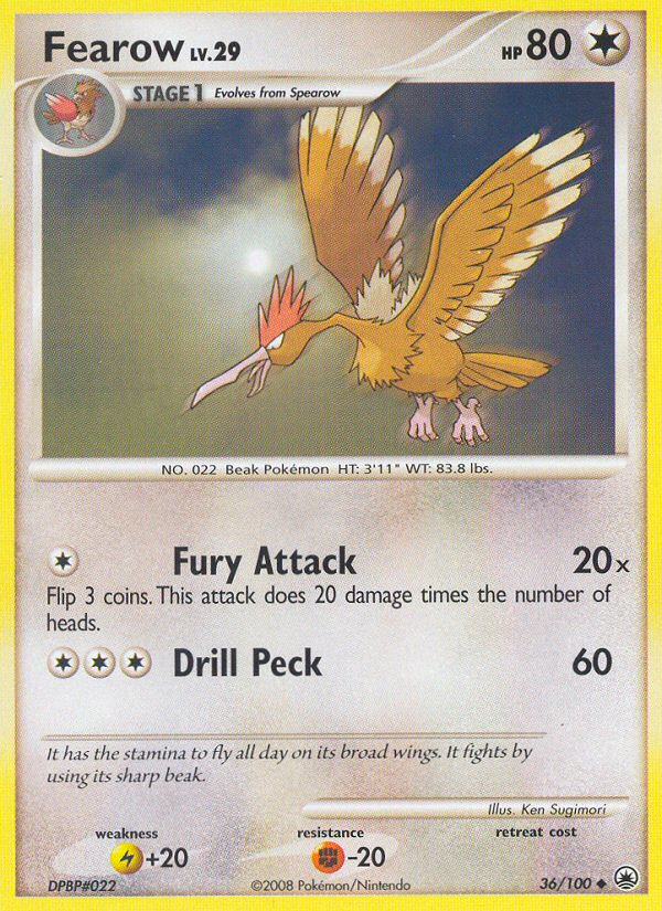 Fearow (36/100) [Diamond & Pearl: Majestic Dawn] | Anubis Games and Hobby