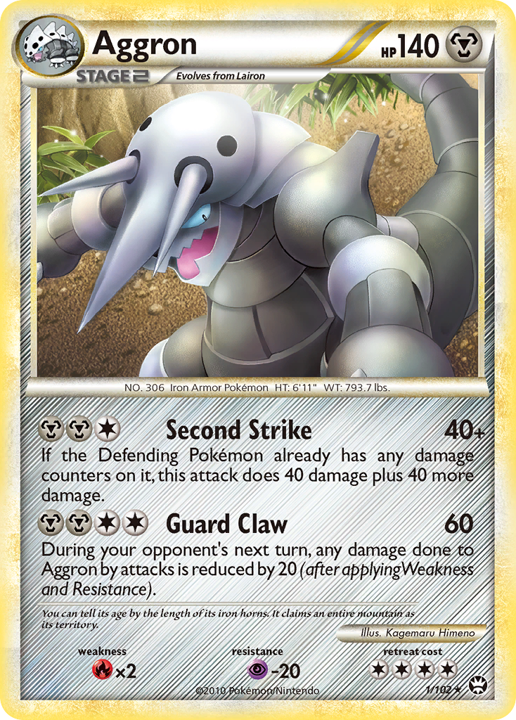 Aggron (1/102) [HeartGold & SoulSilver: Triumphant] | Anubis Games and Hobby