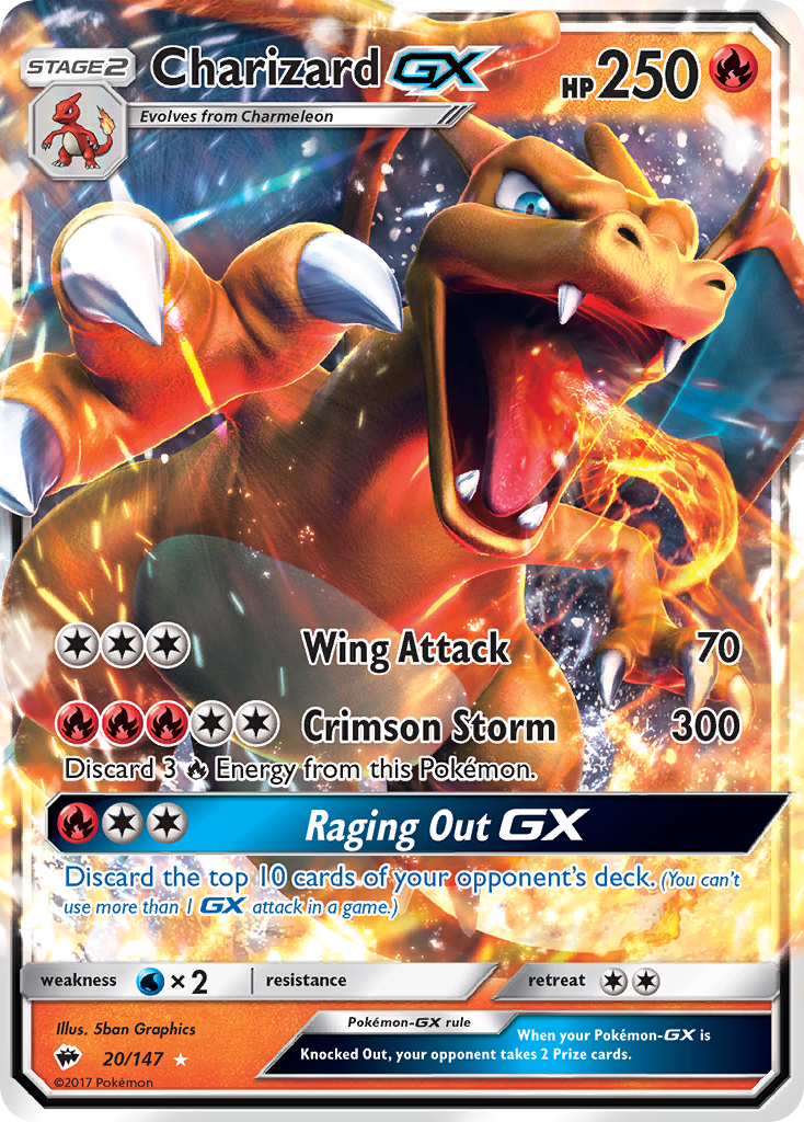 Charizard GX (20/147) [Sun & Moon: Burning Shadows] | Anubis Games and Hobby