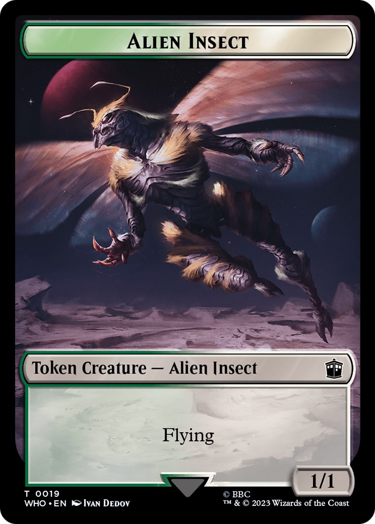 Mutant // Alien Insect Double-Sided Token [Doctor Who Tokens] | Anubis Games and Hobby