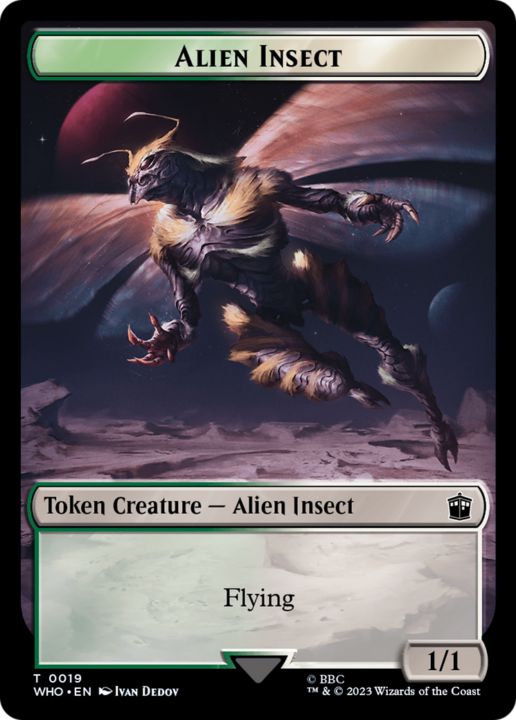 Human (0005) // Alien Insect Double-Sided Token [Doctor Who Tokens] | Anubis Games and Hobby
