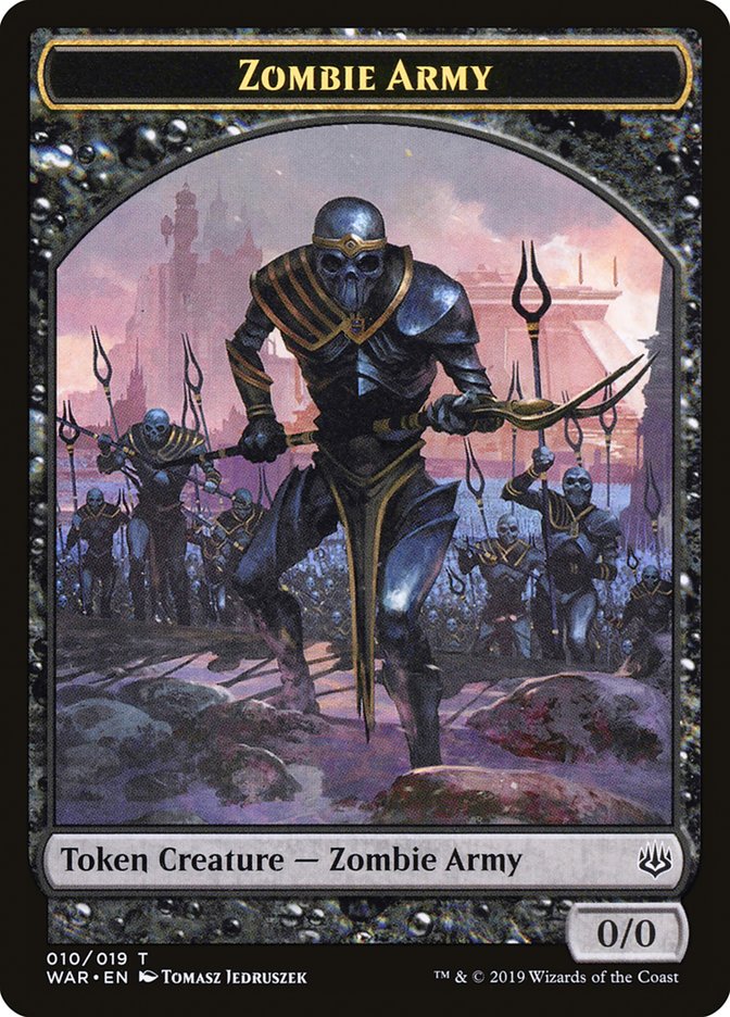 Zombie Army Token (010/019) [War of the Spark Tokens] | Anubis Games and Hobby