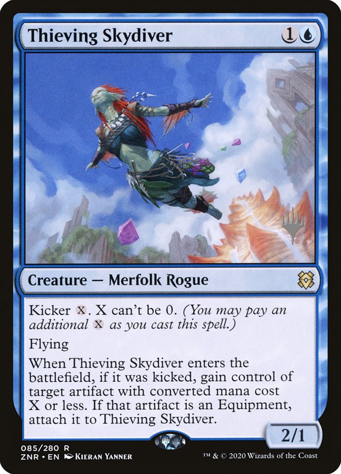 Thieving Skydiver (Promo Pack) [Zendikar Rising Promos] | Anubis Games and Hobby