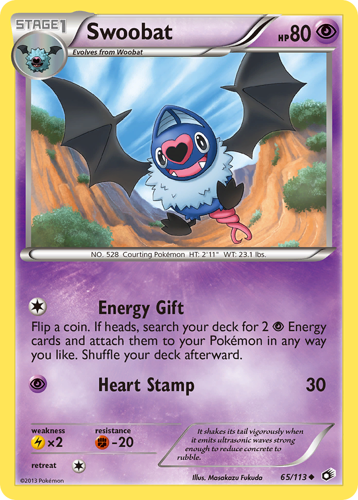 Swoobat (65/113) [Black & White: Legendary Treasures] | Anubis Games and Hobby