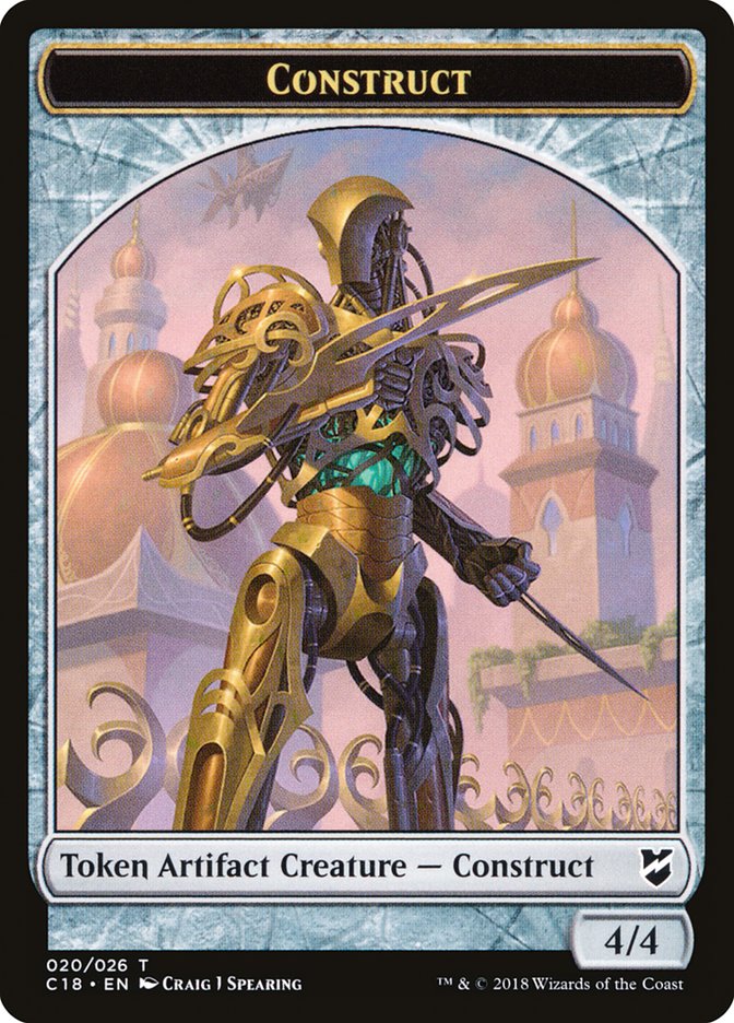 Myr (007) // Construct (020) Double-Sided Token [Commander 2018 Tokens] | Anubis Games and Hobby