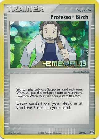 Professor Birch (82/106) (Stamped) [EX: Emerald] | Anubis Games and Hobby