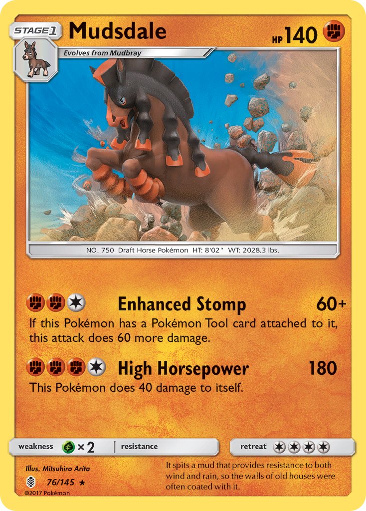 Mudsdale (76/145) (Prerelease Kit Exclusive) (Theme Deck Exclusive) [Sun & Moon: Guardians Rising] | Anubis Games and Hobby