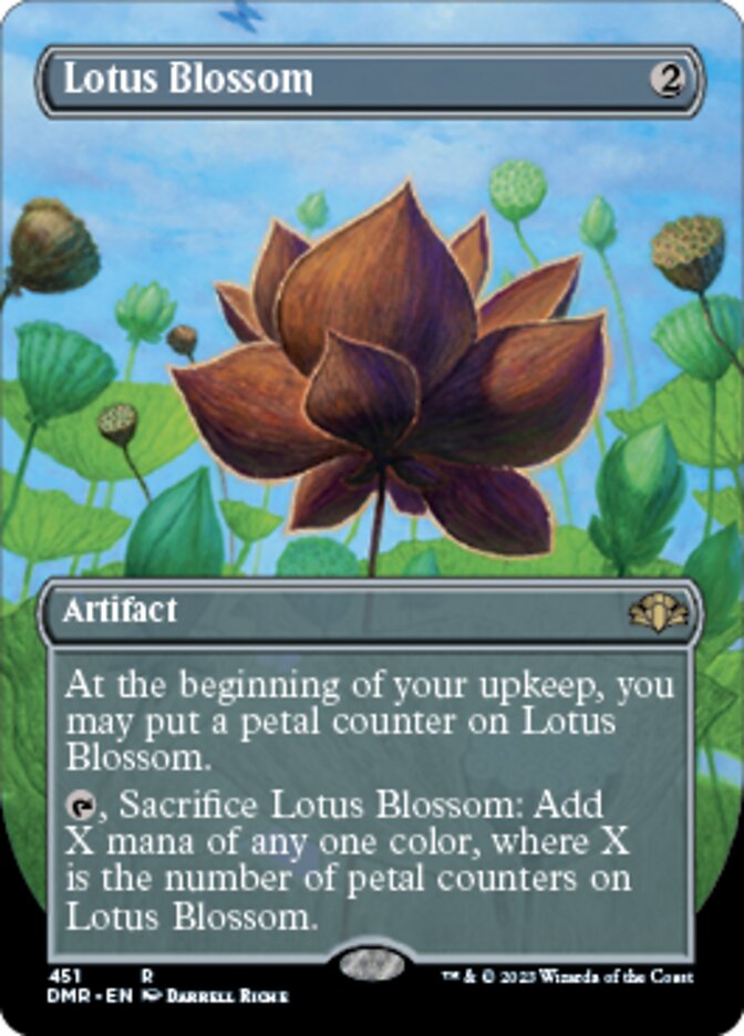 Lotus Blossom (Borderless Alternate Art) [Dominaria Remastered] | Anubis Games and Hobby