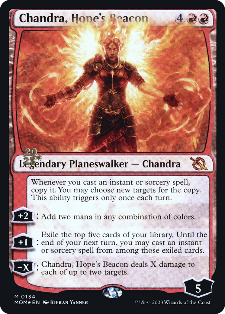Chandra, Hope's Beacon [March of the Machine Prerelease Promos] | Anubis Games and Hobby