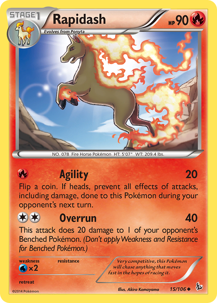 Rapidash (15/106) [XY: Flashfire] | Anubis Games and Hobby