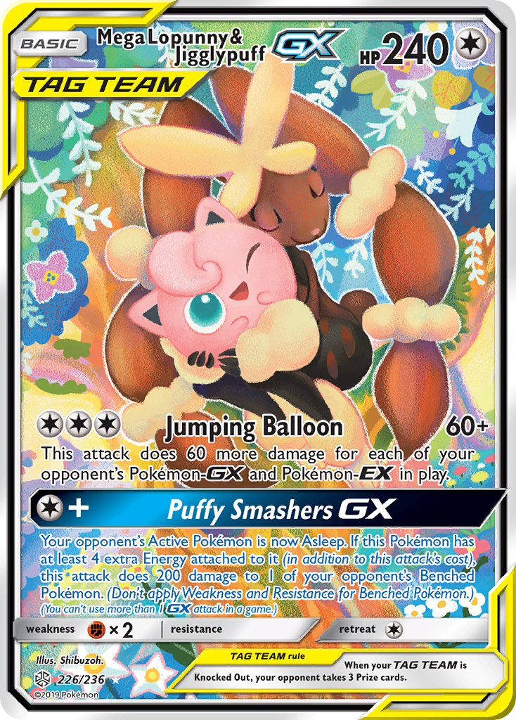 Mega Lopunny & Jigglypuff GX (226/236) [Sun & Moon: Cosmic Eclipse] | Anubis Games and Hobby