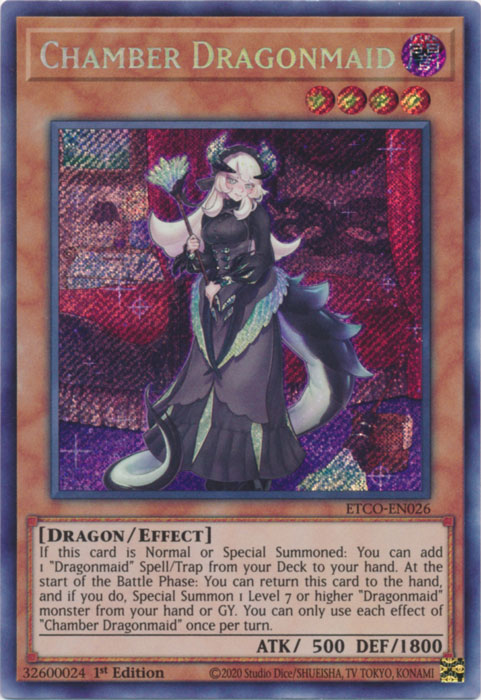 Chamber Dragonmaid [ETCO-EN026] Secret Rare | Anubis Games and Hobby