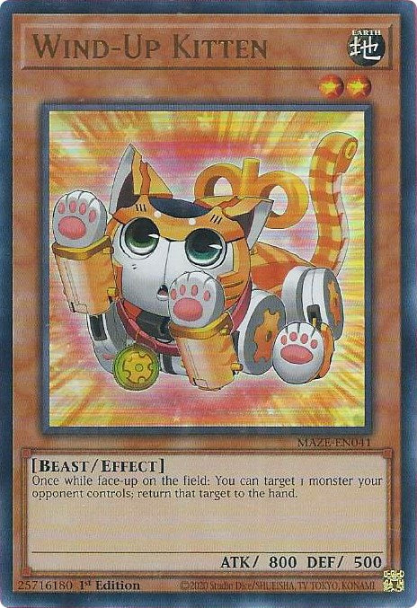 Wind-Up Kitten [MAZE-EN041] Ultra Rare | Anubis Games and Hobby