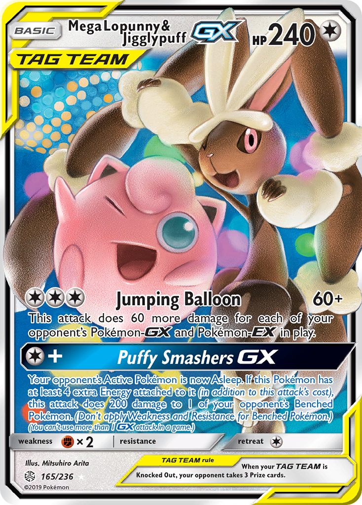 Mega Lopunny & Jigglypuff GX (165/236) [Sun & Moon: Cosmic Eclipse] | Anubis Games and Hobby