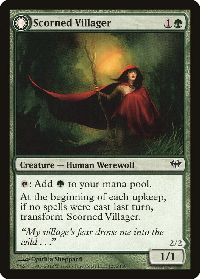 Scorned Villager // Moonscarred Werewolf [Dark Ascension] | Anubis Games and Hobby