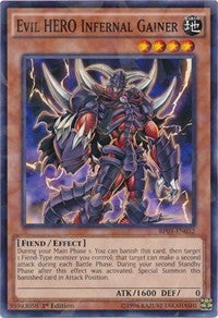 Evil HERO Infernal Gainer (Shatterfoil) [Battle Pack 3: Monster League] [BP03-EN032] | Anubis Games and Hobby