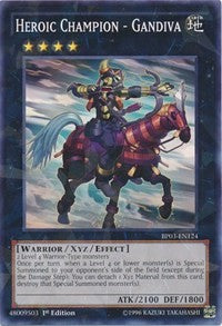 Heroic Champion - Gandiva (Shatterfoil) [Battle Pack 3: Monster League] [BP03-EN124] | Anubis Games and Hobby