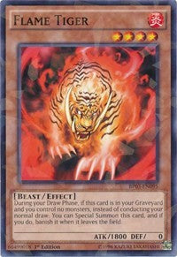 Flame Tiger (Shatterfoil) [Battle Pack 3: Monster League] [BP03-EN095] | Anubis Games and Hobby