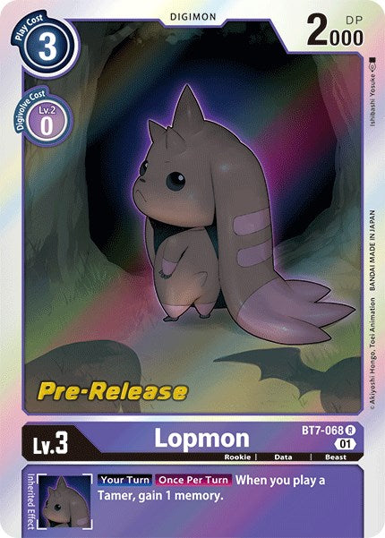 Lopmon [BT7-068] [Next Adventure Pre-Release Cards] | Anubis Games and Hobby