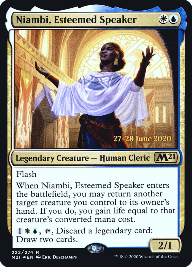 Niambi, Esteemed Speaker [Core Set 2021 Prerelease Promos] | Anubis Games and Hobby