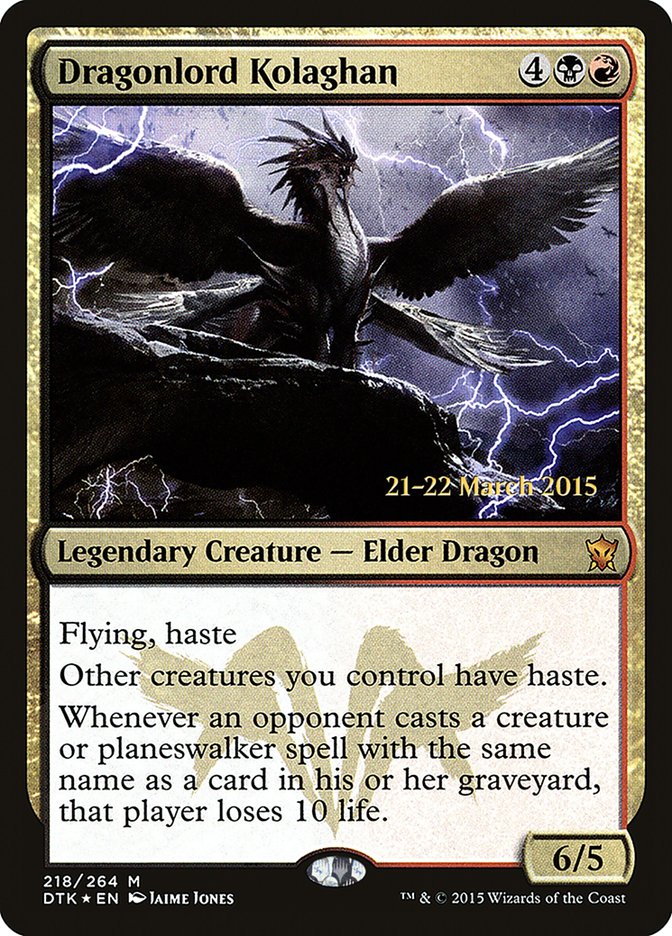 Dragonlord Kolaghan [Dragons of Tarkir Prerelease Promos] | Anubis Games and Hobby