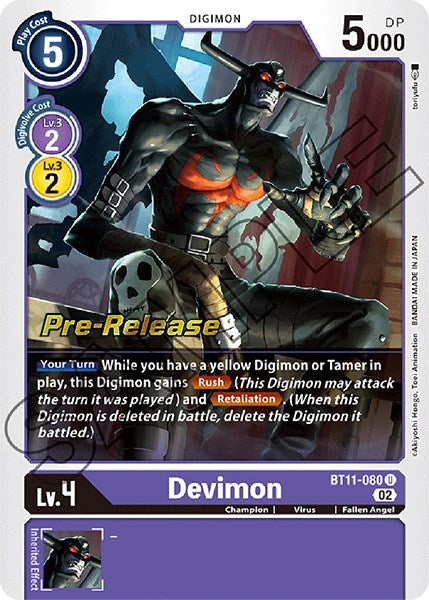 Devimon [BT11-080] [Dimensional Phase Pre-Release Promos] | Anubis Games and Hobby