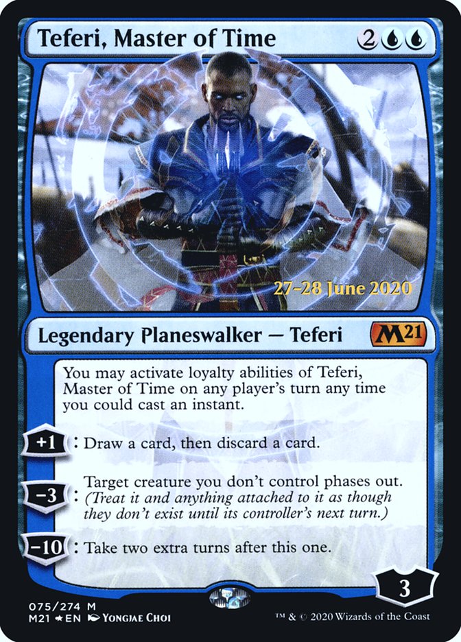 Teferi, Master of Time (75) [Core Set 2021 Prerelease Promos] | Anubis Games and Hobby